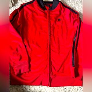 Starter/Russell red jacket and shirt set medium boy size 8
